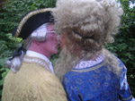 Mr & Mrs Lifecruiser in 18th Century clothes kissing as usual!
