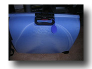 Lifecruisers blue suitcase for run away